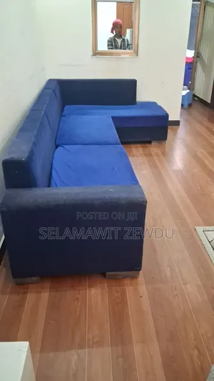 Sofa Blue Navy L Shape