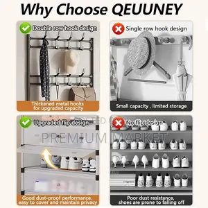 Shoe Organizer and Cloth Rack የልብስ እና ጫማ መደርደሪያ