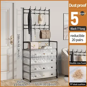 Shoe Organizer and Cloth Rack የልብስ እና ጫማ መደርደሪያ