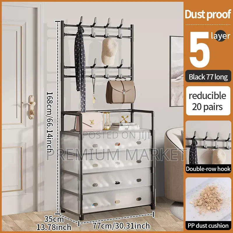 Shoe Organizer and Cloth Rack የልብስ እና ጫማ መደርደሪያ