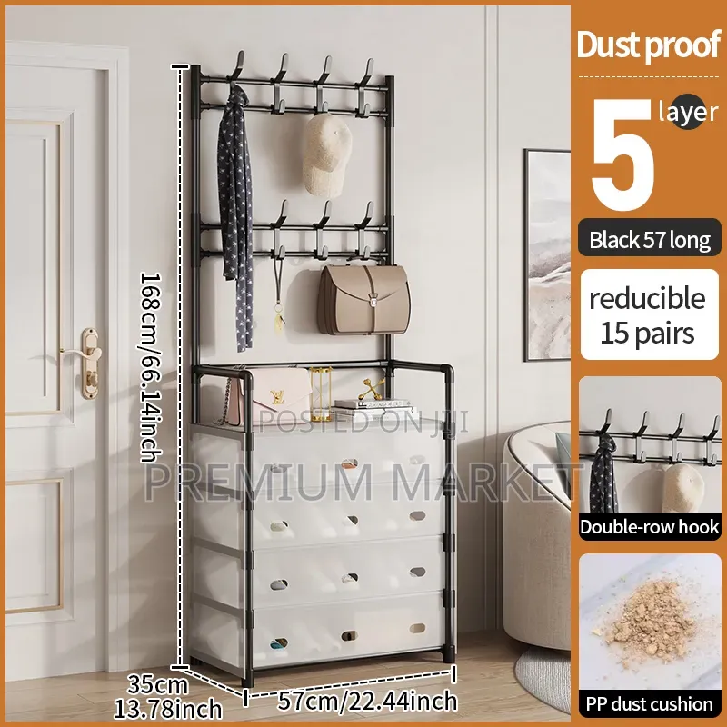Shoe Organizer and Cloth Rack የልብስ እና ጫማ መደርደሪያ