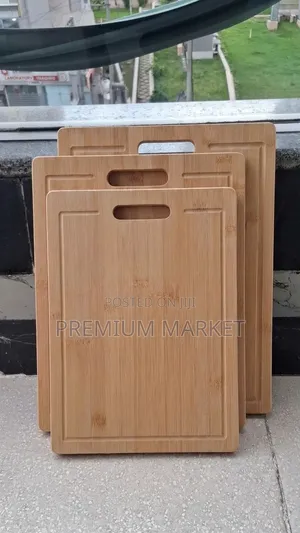 Bamboo Cutting Board 3 Set ባለ 3 የእጨት መክተፊያ