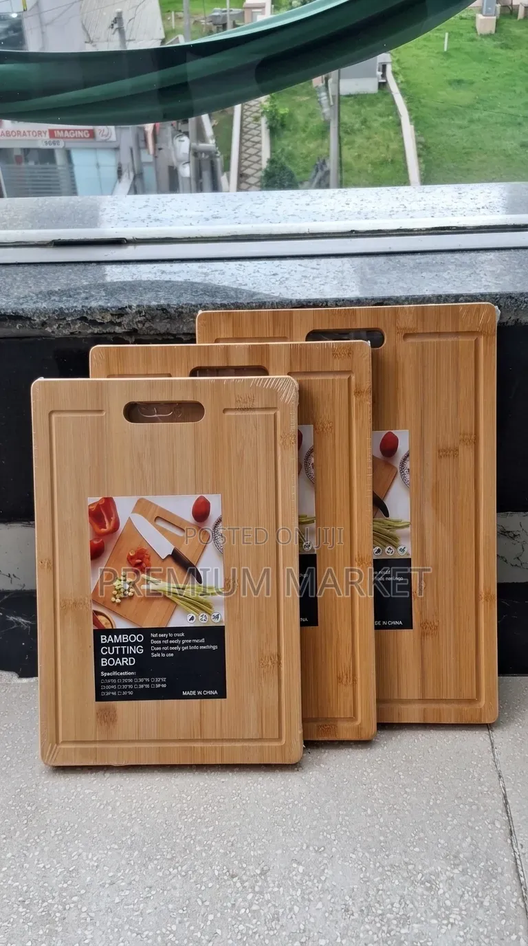 Bamboo Cutting Board 3 Set ባለ 3 የእጨት መክተፊያ
