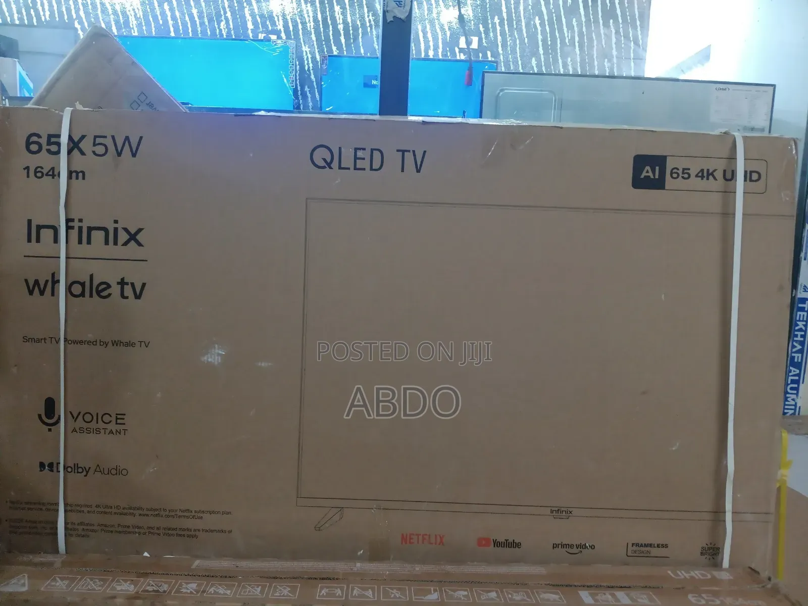 Infinix Smart Qled TV 65 Inch Andraid Framless 2026 Hifi Whale TV