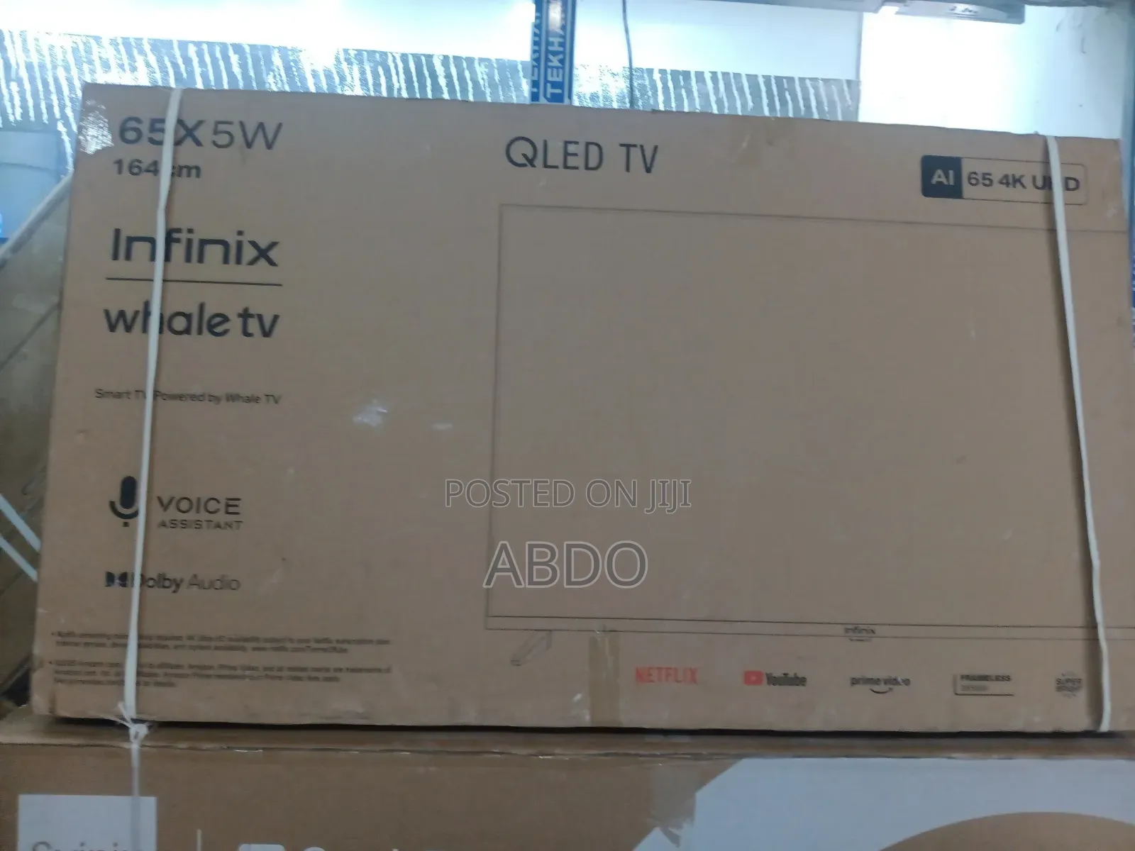 Infinix Smart Qled TV 65 Inch Andraid Framless 2026 Hifi Whale TV