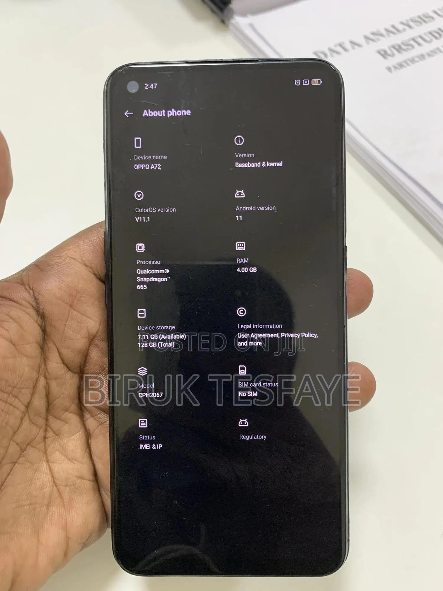 Oppo A72 128 GB Blue