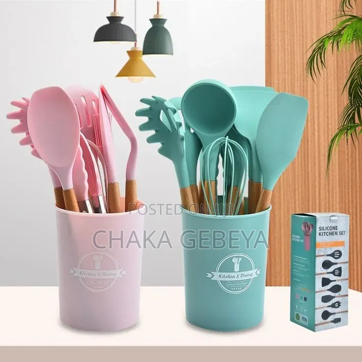 12‐Piece Silicone Kitchen Set – Big Size – Free Delivery