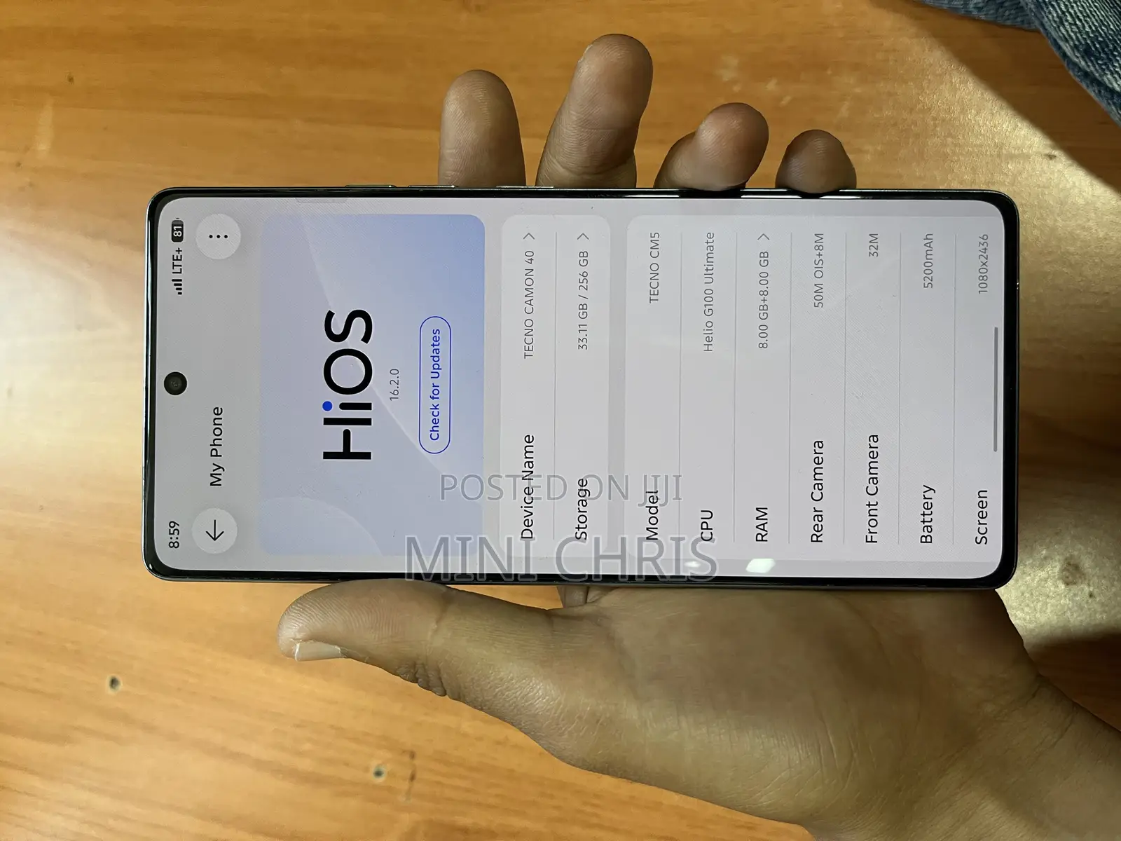 Tecno Camon 40 256 GB Gray