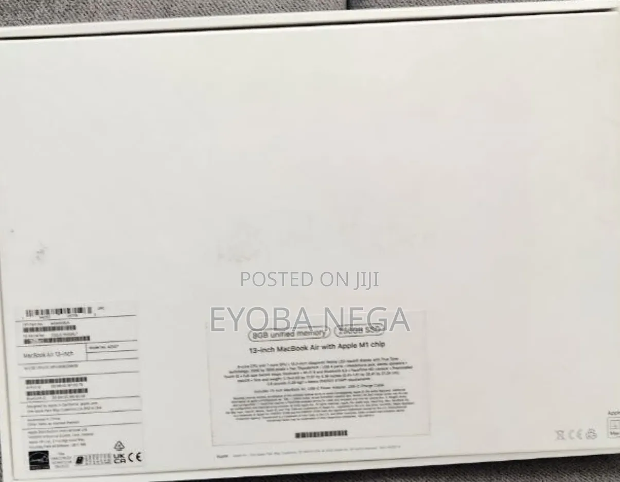 New Laptop Apple MacBook Air 2020 M1 8GB Apple M1 SSD 256GB