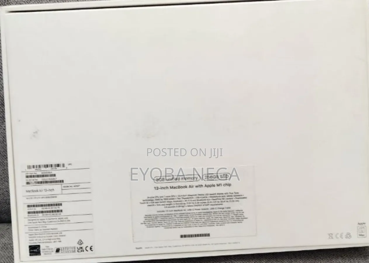 New Laptop Apple MacBook Air 2020 M1 8GB Apple M1 SSD 256GB
