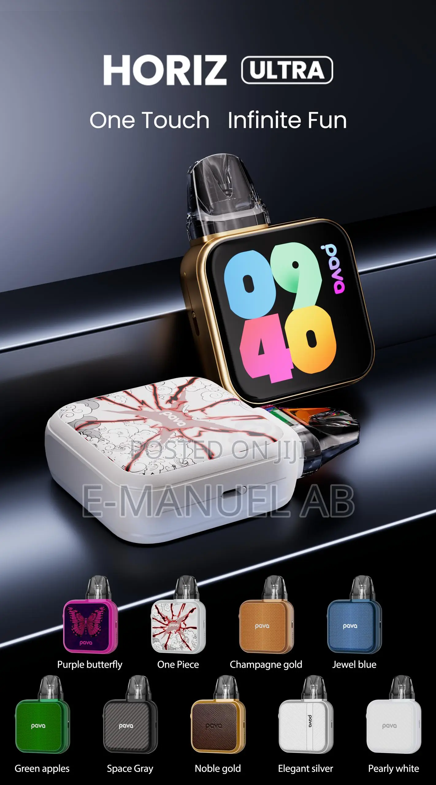 Pava Smart Ultra Touch Screen Refillable Vape