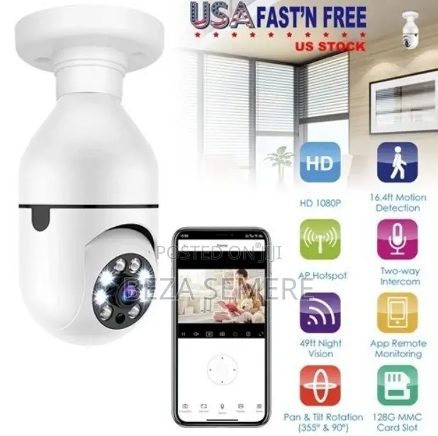 Smart Bulb Camera / Baby Pet Monitor With Two-Way Audio