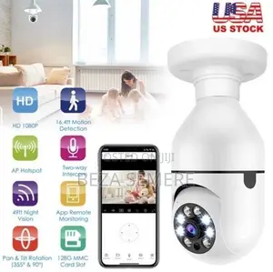 E27 Bulb Camera With Full Color Night Vision Motion Alerts