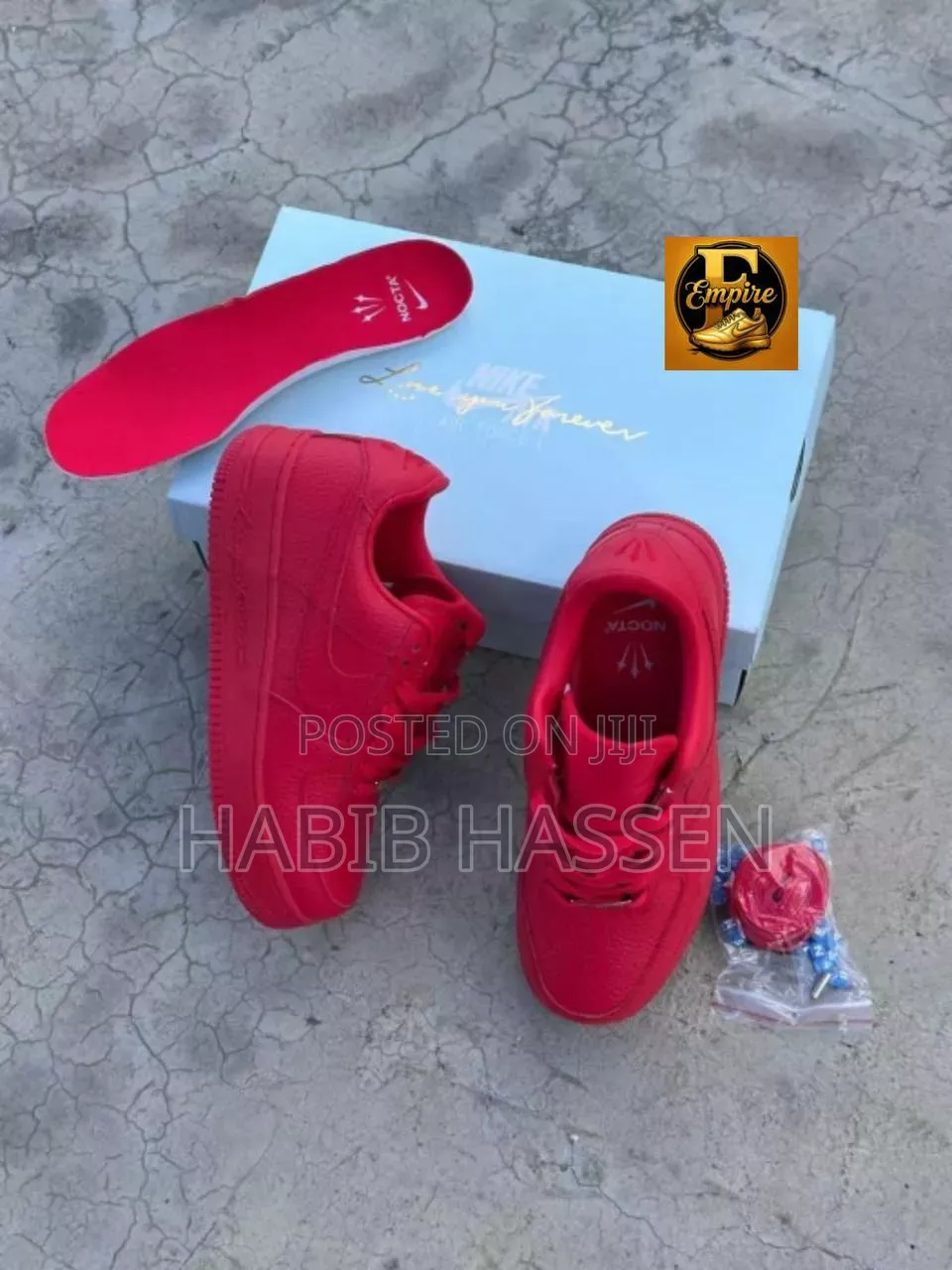 NOCTA #Nike#Air_Force 1 Low ‘Certified Lover Boy’ RED for Men's