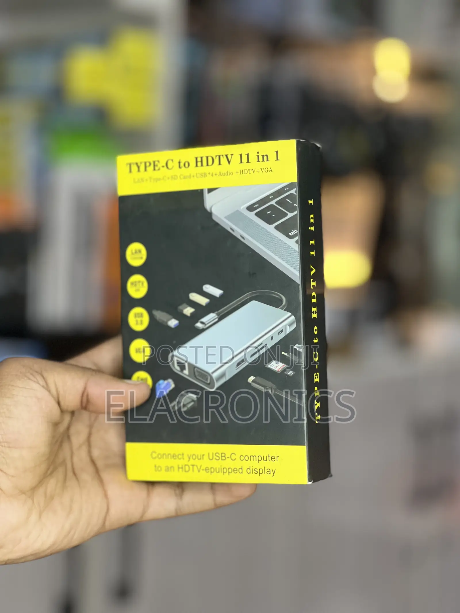 USB C Hub 11 in 1 Type C to HDMI (VGA LAN Adapter)