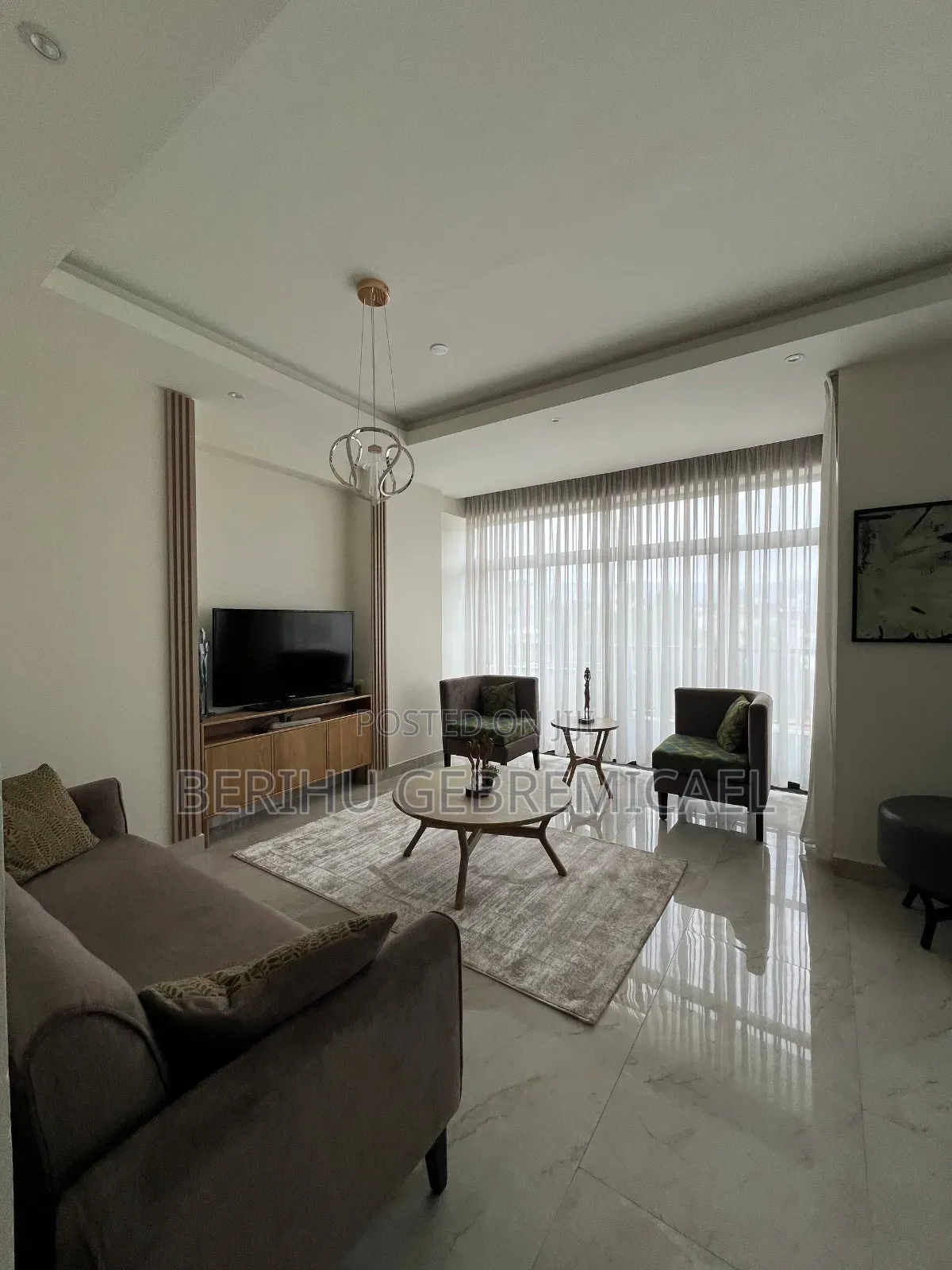 Furnished 2bdrm Apartment in ከዛንቺስ, Yeka for rent