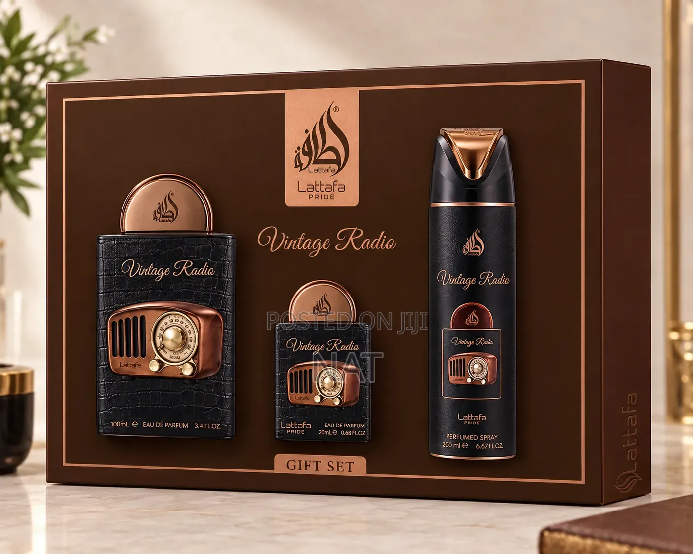 Lattafa Vintage Radio Gift Set