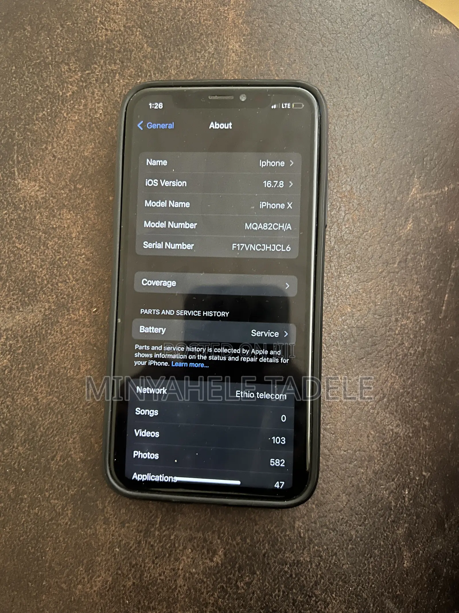 Apple iPhone X 256 GB Black