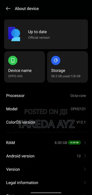 Oppo A93 128 GB Black