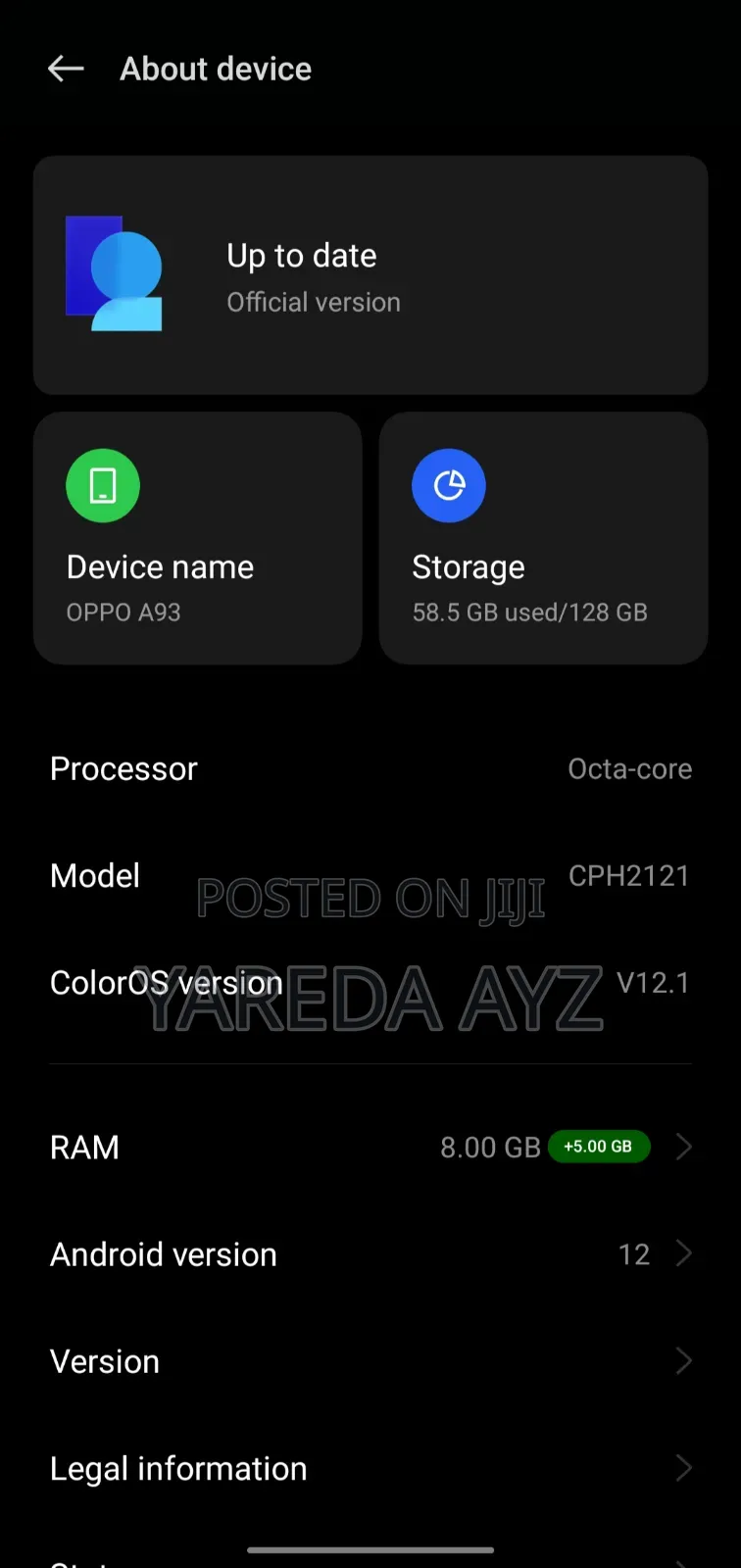Oppo A93 128 GB Black