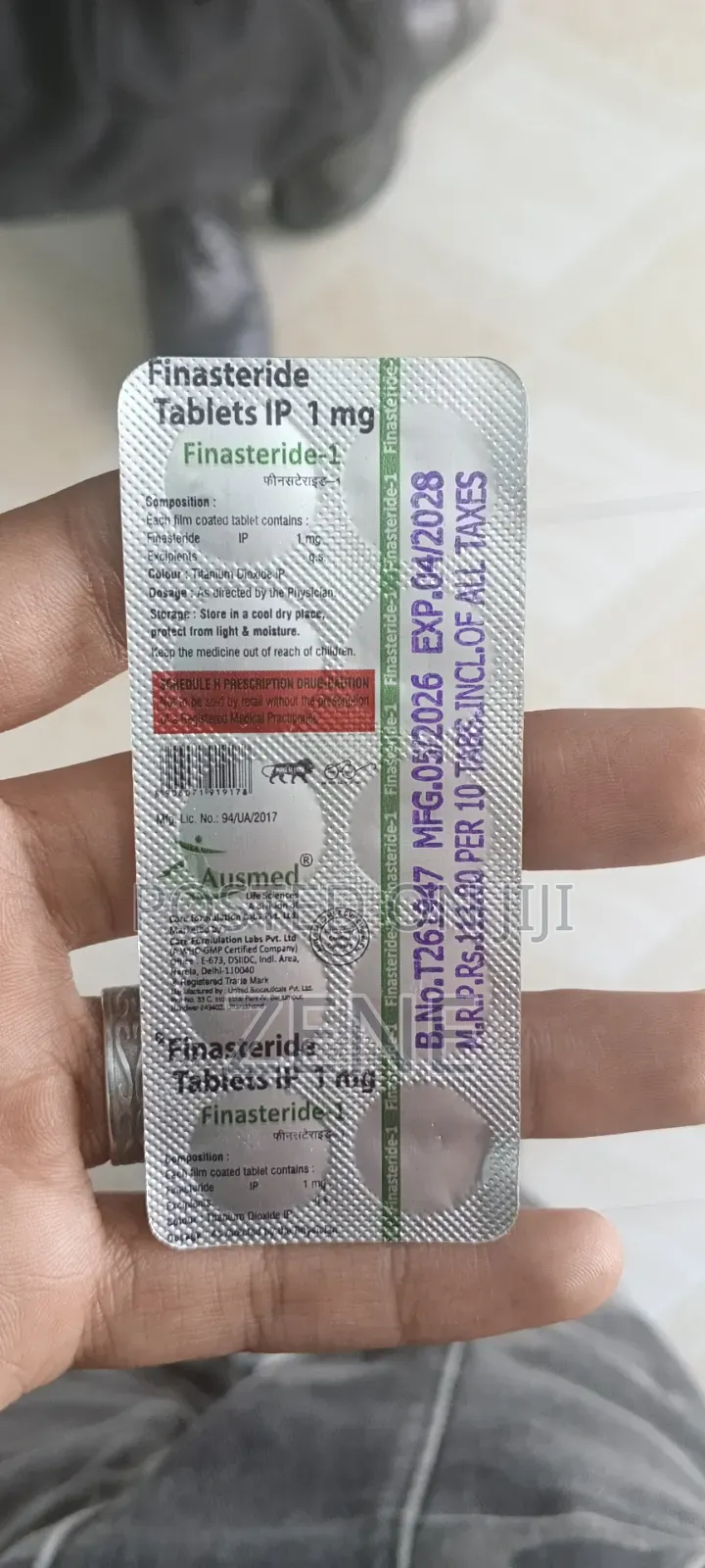 Finastride 1 Mg