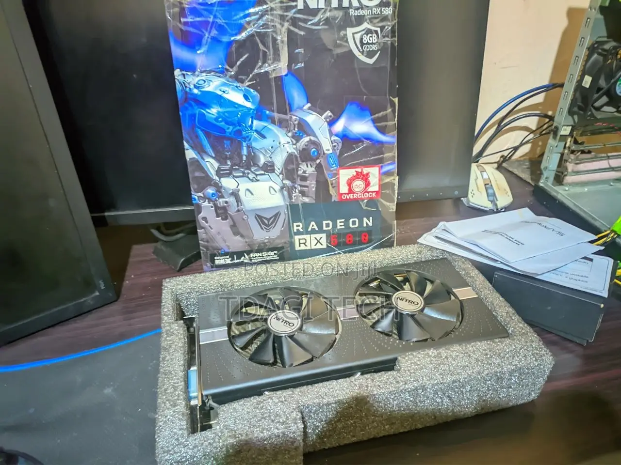 Nitro Sapphire RX 580+ 8GB Graphics Card የሚገርም ኮሊቲ በጣም ትንሽ ብቻ የተመረቱ
