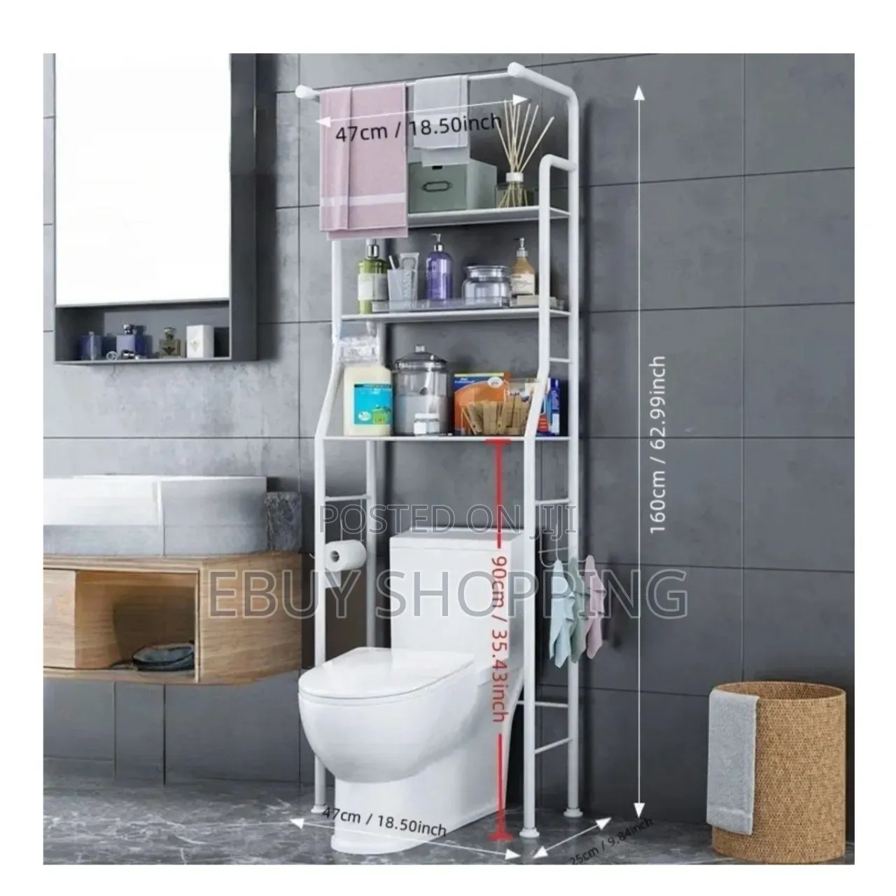 Designed to Fit Over Your Toilet or Washing Machine.