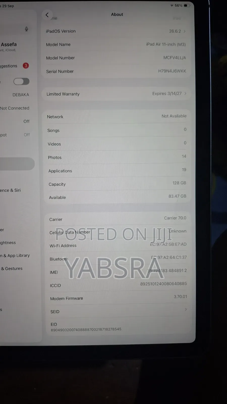 New Apple iPad Air 11 (2026) 128 GB Silver