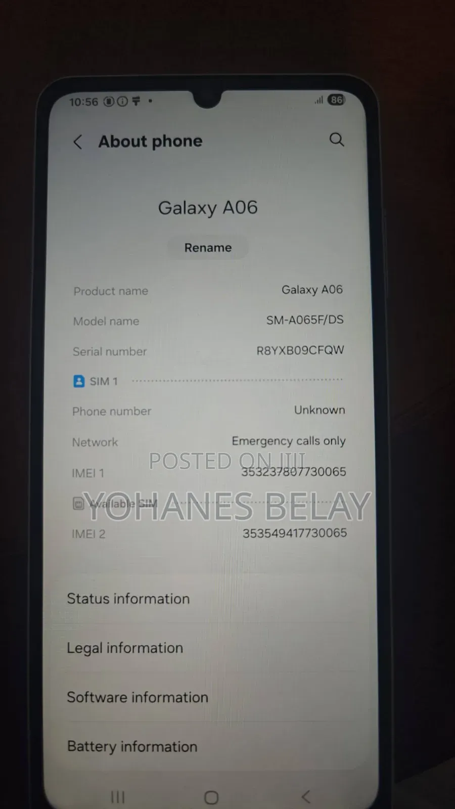 Samsung Galaxy A06 64 GB White