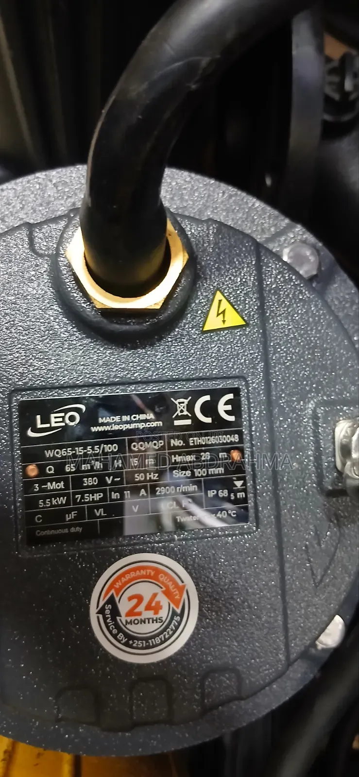 Leo Submersible Pump 5.5kw 7.5Hp