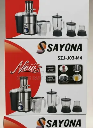 Sayona Juicer Blender 4-in-1 Multi-Function – Powerful 800W Motor