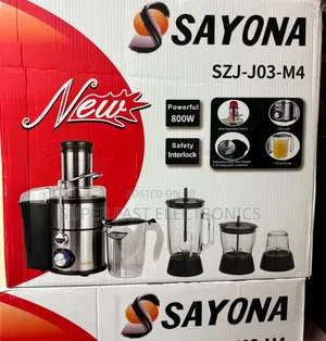 Sayona Juicer Blender 4-in-1 Multi-Function – Powerful 800W Motor