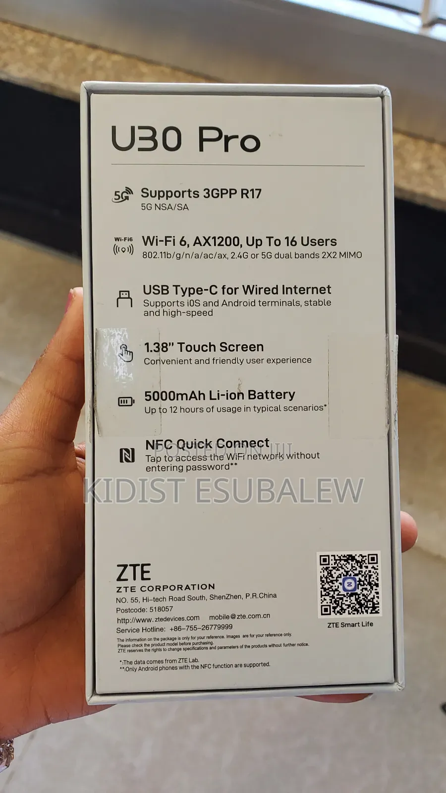 ZTE U30 Pro 5G Portable Mobile Wi-Fi Router