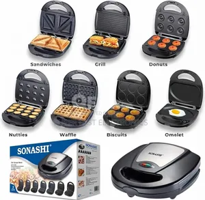 Sonashi Snack Maker –7-in-1 Sandwich, Waffle Grill Maker