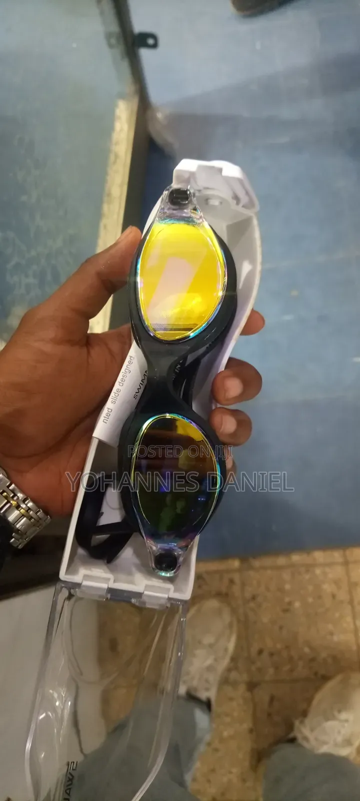 Black Master Quality Swimming Goggles