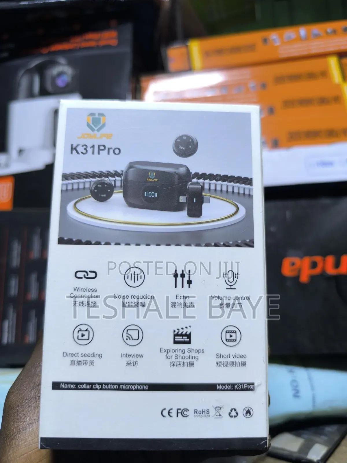 የጆይላይፍ ኬ31ፕሮ ገመድ አልባ (K31 Collar Clip Bottom Micraphone)
