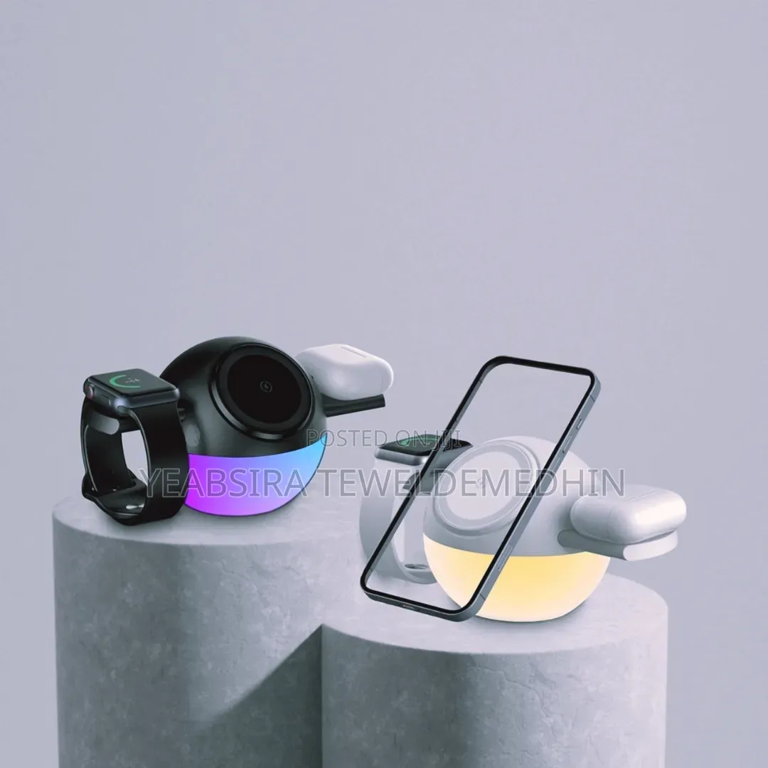 Porodo Orbix 3-in-1 Wireless Charger With Adjustable Ambient Light
