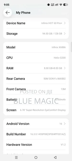 Infinix Hot 60 Pro+ 128 GB Gray