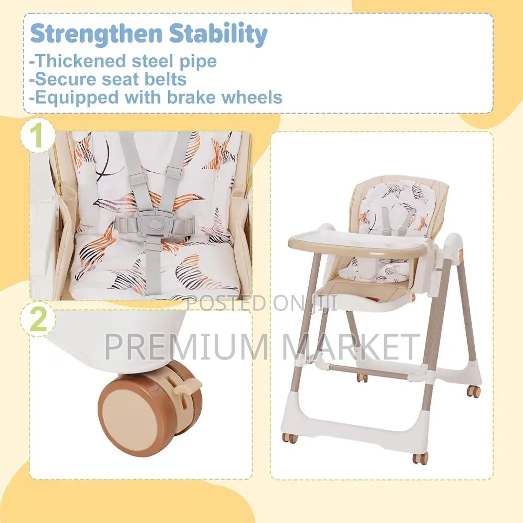 Baby High Chair ከፍ ያለ የህፃናት ወንበር፣መመገቢያ እና መያዣ