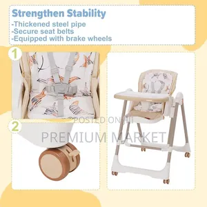 Baby High Chair ከፍ ያለ የህፃናት ወንበር፣መመገቢያ እና መያዣ
