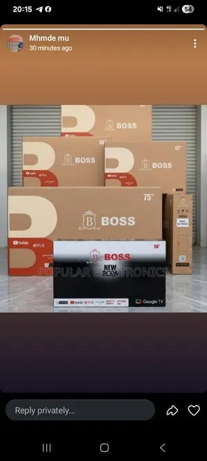 Boss 50inchi 4k Smart Android TV New 20 26 Model