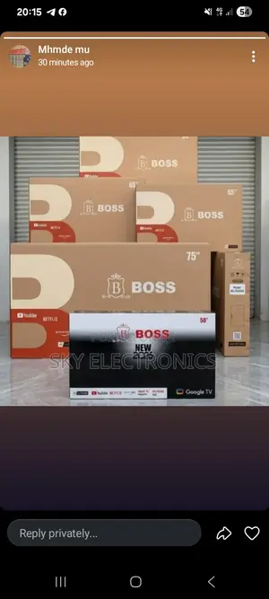 Boss 50inchi 4k Smart Android TV New 20 26 Model