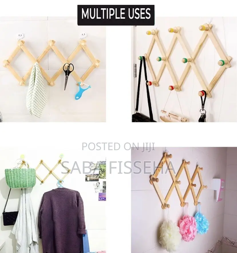 Wooden Expandable Wall Rack