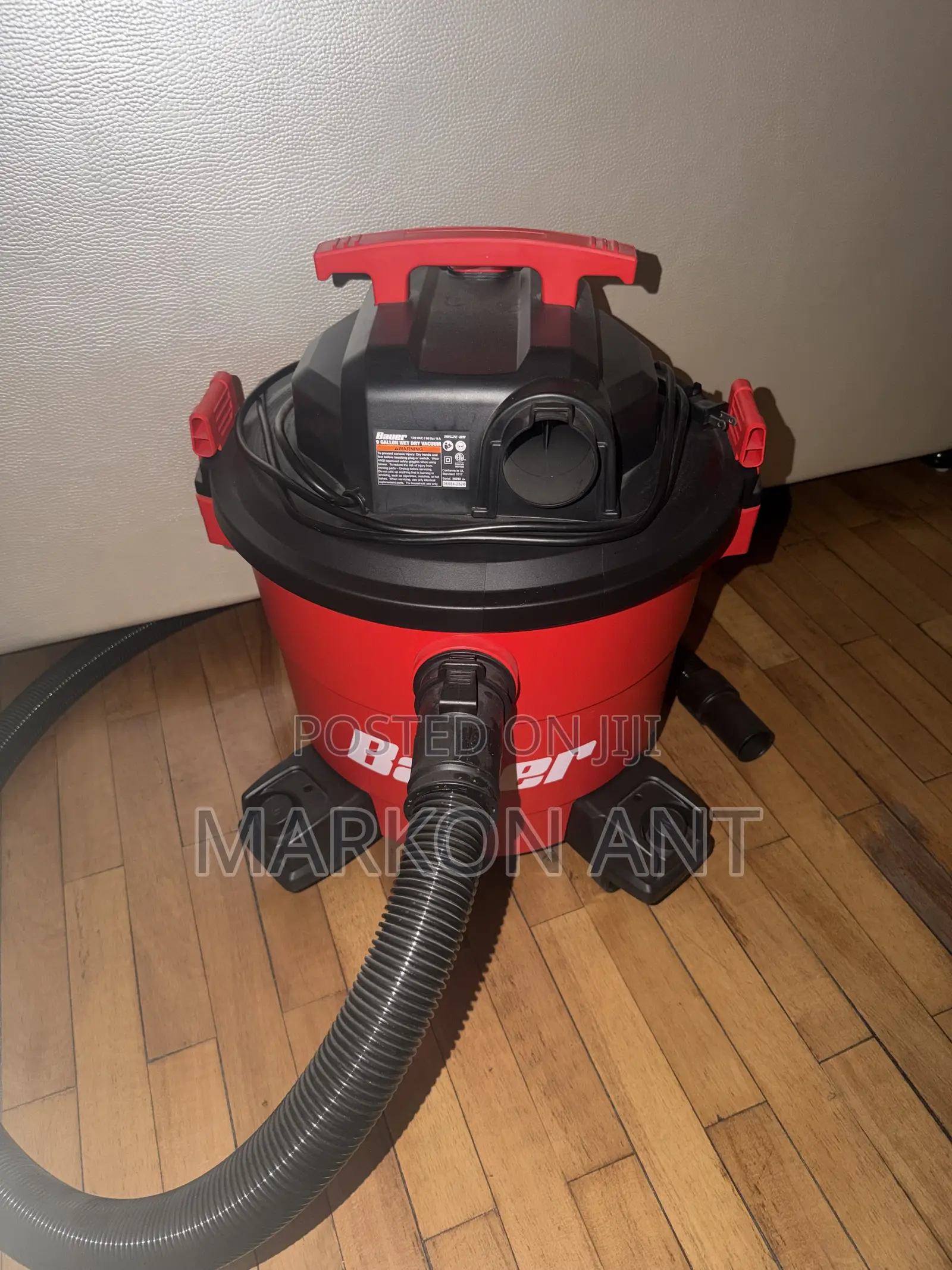 Bauer Electric Wet/Dry Vacuum Cleaner 9 Gallon 4.5 Peak Horsepower