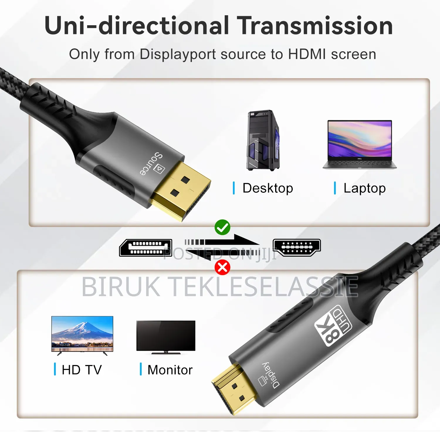 8K DP (Display Port) to HDMI Cable Which