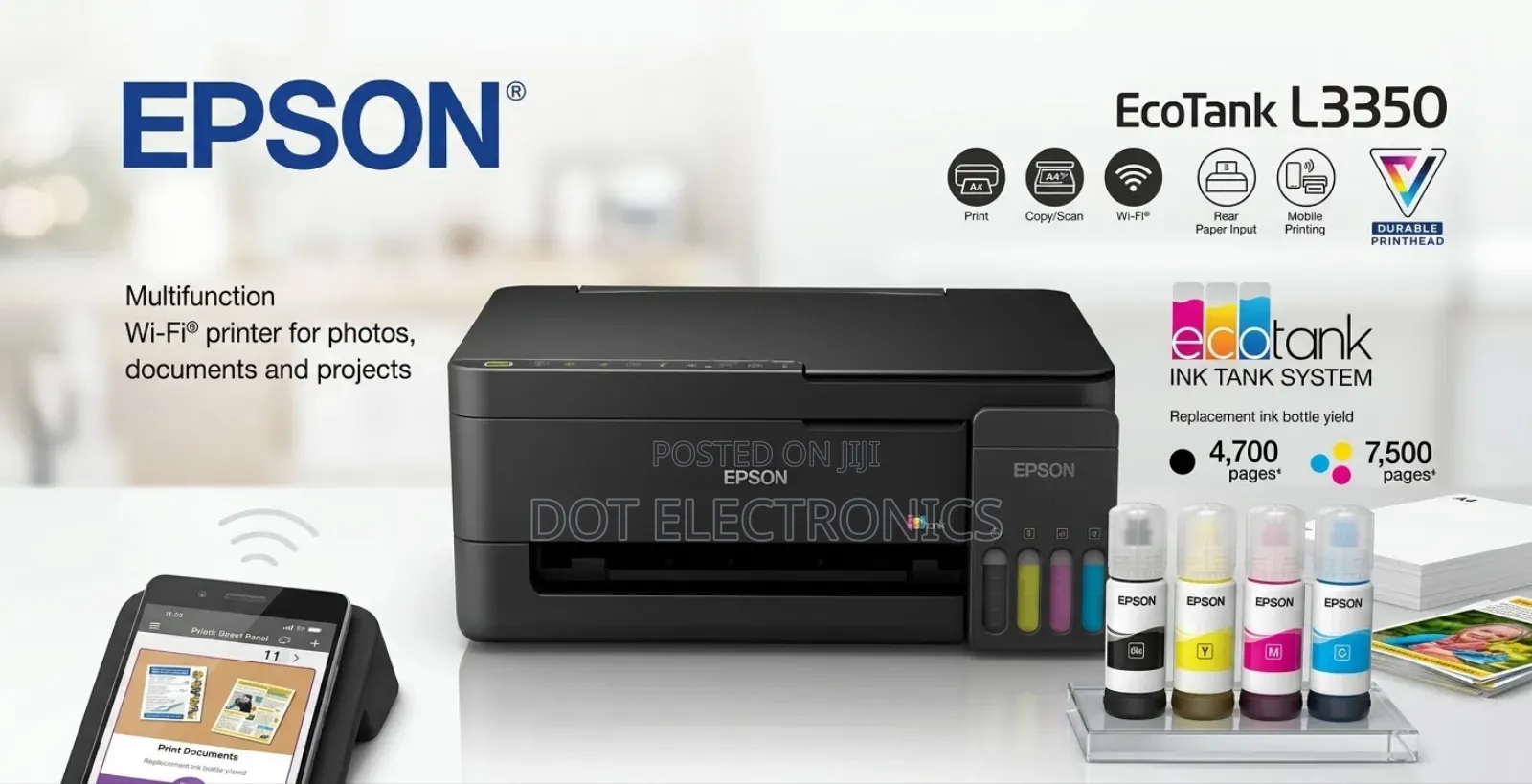 Epson EcoTank L3350 Multifunction Wi-Fi Ink Tank Printer
