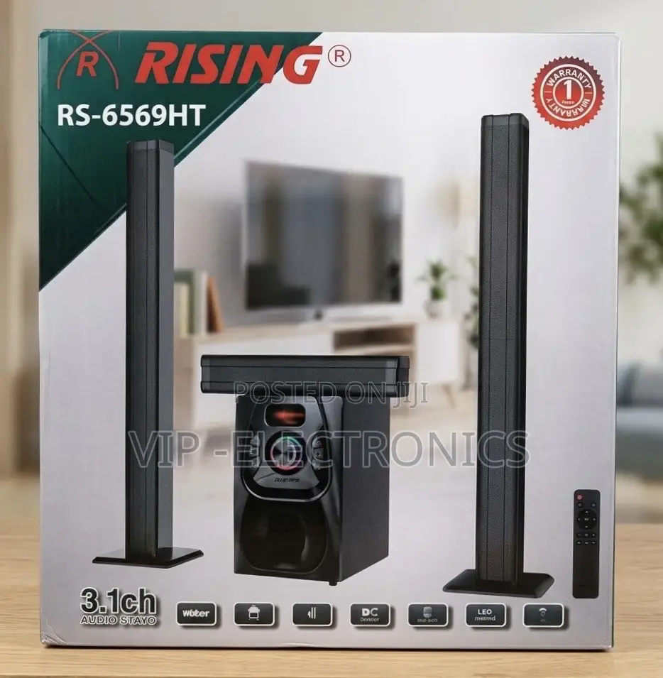 RISING Multimedia Speaker 3.1 Channel Home Theater Sound System –