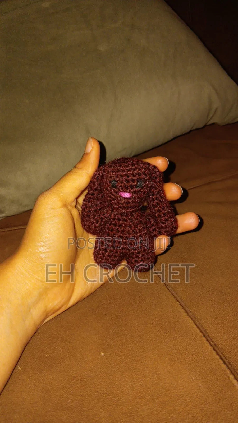 Cute Handmade Crochet Bunny Keychain / Amigurumi Plush Toy