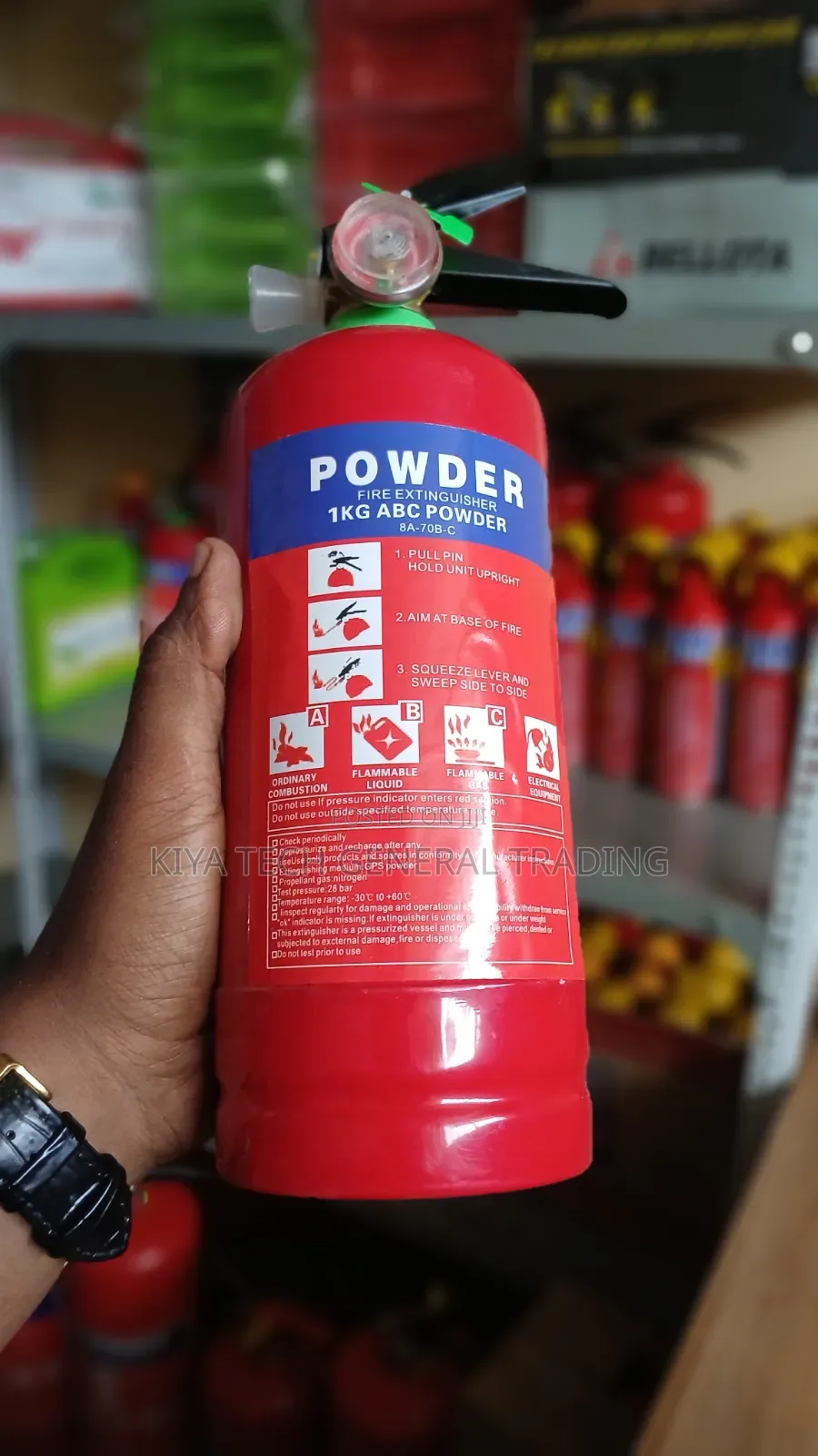 ለሱቆች ለመኪና የሚሆን 1kg ABC Powder Fire Extinguisher እሳት ማጥፊያ