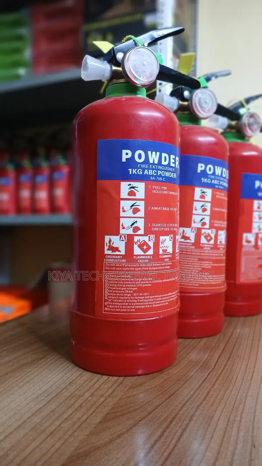 1kg Powder Fire Extinguisher for Shops Car እሳት ማጥፊያ